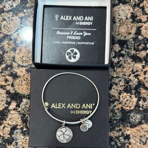Alex and Ani Silver Friend Bracelet